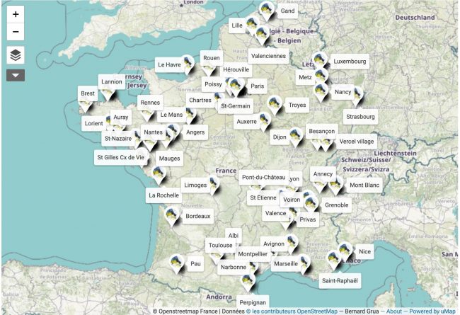 Carte france manifs 24 fev